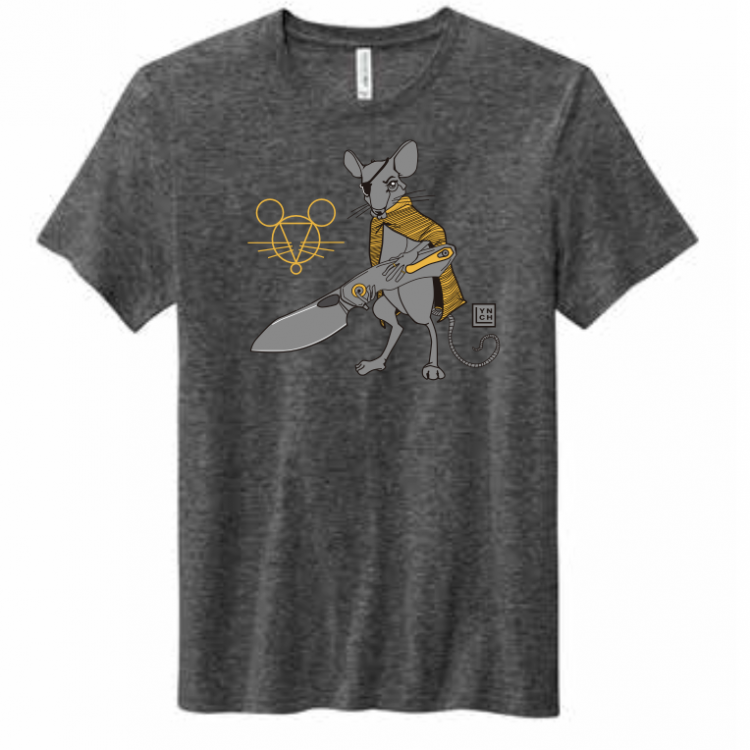GiantMouse LynchNW Collab Biblio XL Port & Company Dark Grey Heather Youth Tee (PC455Y)